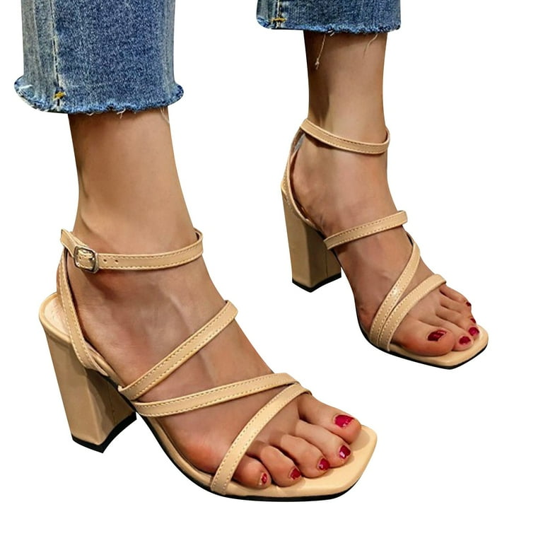 3 inch strappy heels sales