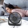 thumbnail image 3 of USB-tischventilator, 3-gang-tischventilator, 360 Einstellbarer Leiser Ventilator, Tragbarer Ventilator, Auto, Outdoor-camping-schwarz Hy, 3 of 5