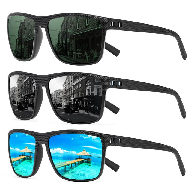Gafas de sol TURBOPEP cuadradas polarizadas ligeras UV400
