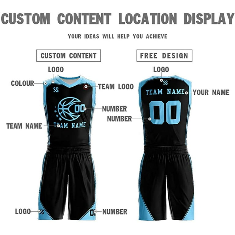 Custom Basketball Jersey - Unisex, Women's & Youth Size - Add Name & Number : Sports & Outdoors