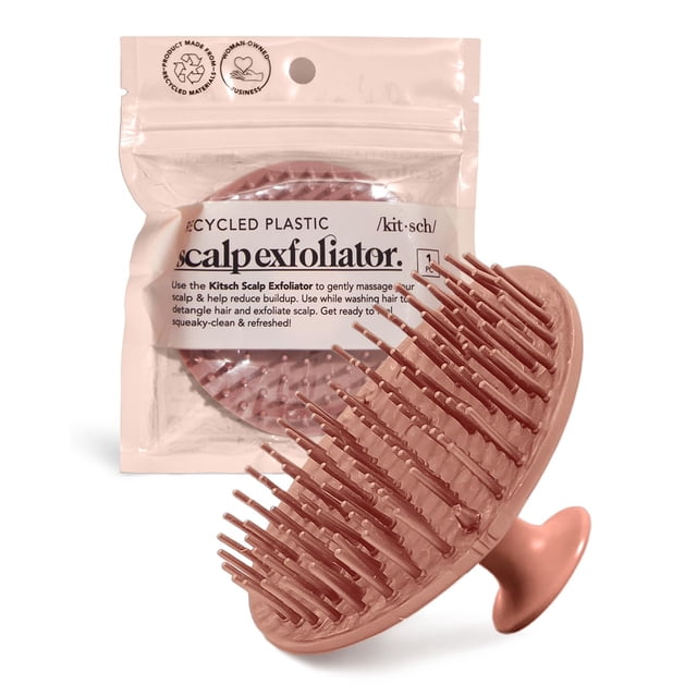 Masajeador de cuero cabelludo Kitsch, champú de terracota, cepillo para crecimiento del cabello