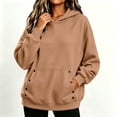 thumbnail image 5 of Cmfcve Women Oversized Hoodies Long Sleeve Sweatshirts Fall & Winter Casual Hooded Pullover Tops with Pockets, 5 of 7