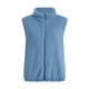 thumbnail image 3 of Chaleco de Felpa Cálido Sin Mangas con Cuello Alto para Mujer, con Cremallera, para Otoño e Invierno, con Bolsillos Azul XL, 3 of 7
