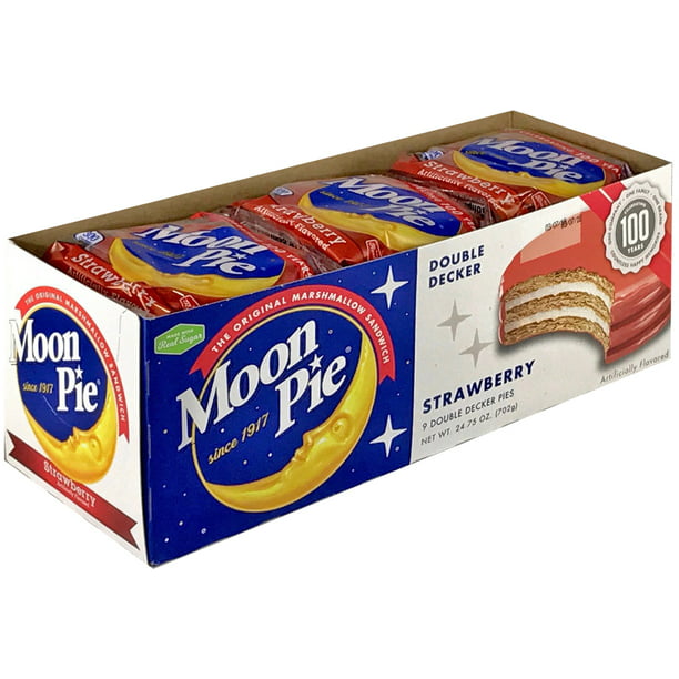 Moon Pie Double Decker Strawberry Marshmallow Sandwiches 2 75 Oz 9 Count Com - Strawberry Moon Home Decor Gifts