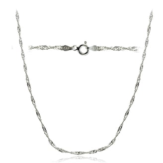 アクセサリー Italy vintage twist chain 2way necklace Sterling Silver Italian 2.5mm Diamond-Cut Twist Chain Necklace 30