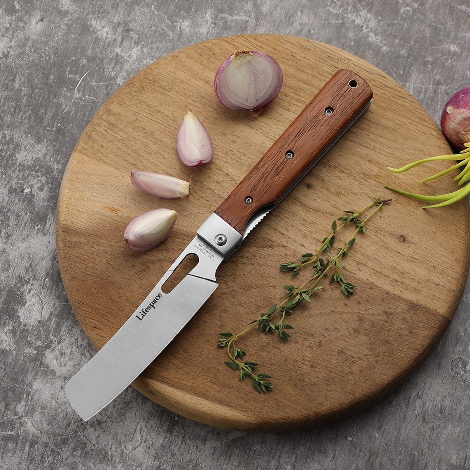 Lifespace 440A Stainless Steel Folding Japanese Chef Knife - Fantastic outdoor knife
