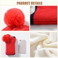 thumbnail image 6 of Baby Toddler Winter Hat Scarf Set 2 in 1 Kids Soft Warm Knit Hat Cap for Winter Kids Beanie Balaclave, 6 of 7
