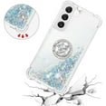 thumbnail image 5 of Glitter Clear Sparkly Bling Case for Samsung Galaxy S23+ Plus (Not S23) for Women Girls, Flowing Liquid Quicksand Cover with Diamond Ring Holder Case for Samsung Galaxy S23 Plus  Silver, 5 of 14