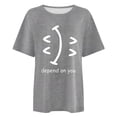 thumbnail image 2 of Fsqjgq Womens Summer Tops Black Tube Top Clearance T-Shirt Blouse Oversized Long T Shirts Letter Vintage Graphic Tee Tops Casual Loose Round Neck Short Sleeve Tunic Blouse Womens Workout Tops 2XL, 2 of 5
