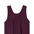 thumbnail image 4 of Smith's American Girls' Pleated Crossover Jumper Dress Color: burgundy Size: 4t, 4 of 5