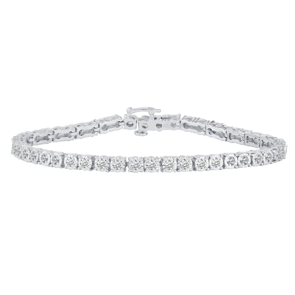 2.00 Cttw Natural Diamond Tennis Bracelet set in 925 Sterling Silver (7 Inches)