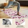 thumbnail image 4 of Pink Pioneer Flower Pattern Hot Yoga Mat Towel Non Slip for Hot Yoga - Quick-Drying Yoga Mat Cover with 4 Corner Pockets with Travel Bag - Hot Yoga Towel Non Slip Grip Moisture Wicking Sweat 70"x26", 4 of 6