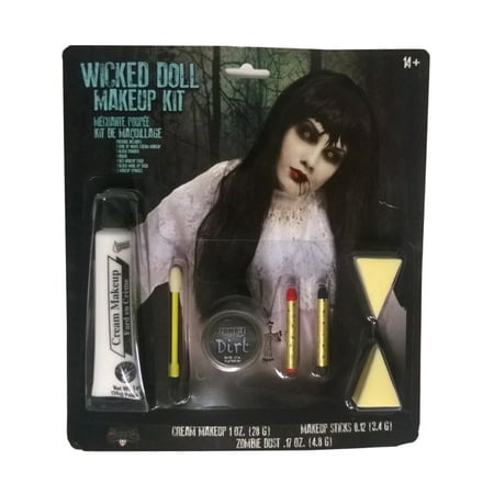 Wicked Doll Zombie Horror Movie Grave Dirt Makeup Kit Costume Accessory