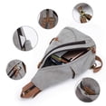 thumbnail image 4 of Mochila bandolera pequeña de lona tipo bandolera Sling Bag KL928, impermeable, 4 of 6