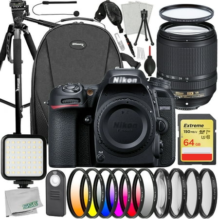 Ultimaxx Advanced Nikon D7500 DSLR Camera with 18-140mm Lens Bundle - Includes: 64GB Extreme Memory Card Lightweight 60” Tripod & Much More (26pc Bundle)