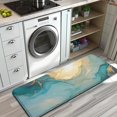 thumbnail image 3 of Blue Gold Marble Pattern Kitchen Rug Mat,Kitchen Runner Rugs Non Skid Washable,Decorative Kitchen Floor Mats for Kitchen,Sink,Laundry,17"x47.2", 3 of 7