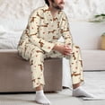 thumbnail image 7 of Salouo Heart Dachshund Print Button-Front Long Sleeve Pajama Set for Men, Soft 2Pjs Men's Long Sleeve Sleepwear-Medium, 7 of 7