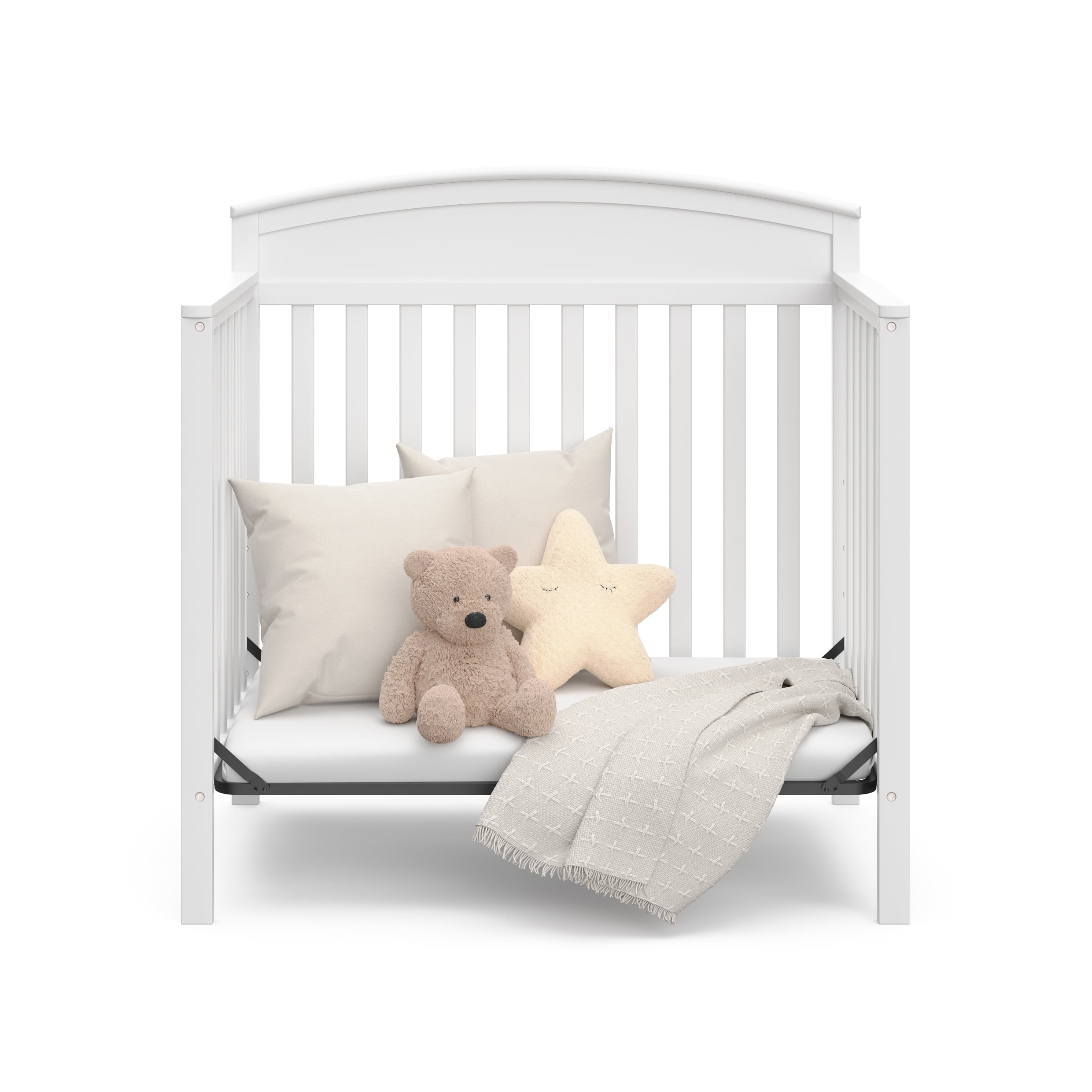 Graco Benton 4-In-1 Convertible Mini Baby Crib, White