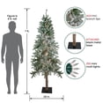 thumbnail image 2 of Northlight 7' Prelit Artificial Christmas Tree Flocked Alpine - Clear Lights, 2 of 8