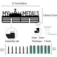 thumbnail image 2 of Medal Holder Hanger Medal Display Rack Metal Iron Medal Organizer Stand Frame Hanging Over 60 Medals Wall Mounted Hanger for Race Ribbon Dancer Ballet Runner 15.7x6Inch-MY Medals, 2 of 7