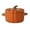 Orange, variant on HomeKingdee Pumpkin Bowl Set with Lid and Handle, Ceramic Casserole Pot Covered Dutch Oven Ceramic Stockpot Mini Baking Dish Pumpkin Shaped Casserole