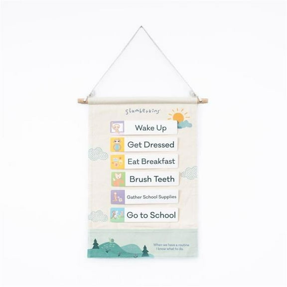 Slumberkins 9101104 18 Piece Routines Visual Schedule - Multi Color