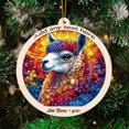 thumbnail image 3 of White Llama Stained Glass Suncatcher Ornament – Ornament Gift for Family, Friends, Men & Women, Christmas 2025 Keepsake, 3 of 6
