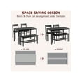 thumbnail image 3 of Bingirl Dining Table Set For 4 Modern Kitchen Table With Chairs And Bench For Small Space 4Person Dining Room Table Set With Metal Frame And Storage Rack Dinette Set For Apartment, 3 of 6