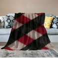 thumbnail image 2 of COMIO  Black and Red Buffalo Plaid Sherpa Throw Blanket for Couch, Soft Flannel Blanket for Sofa Bed, Christmas Checkered Blanket &amp; Throws, Warm Cozy Decorative Blanket Fall Decor Gift,, 2 of 6