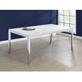 thumbnail image 2 of Athena Rectangular 64-inch Faux Marble Dining Table Chrome, 2 of 7