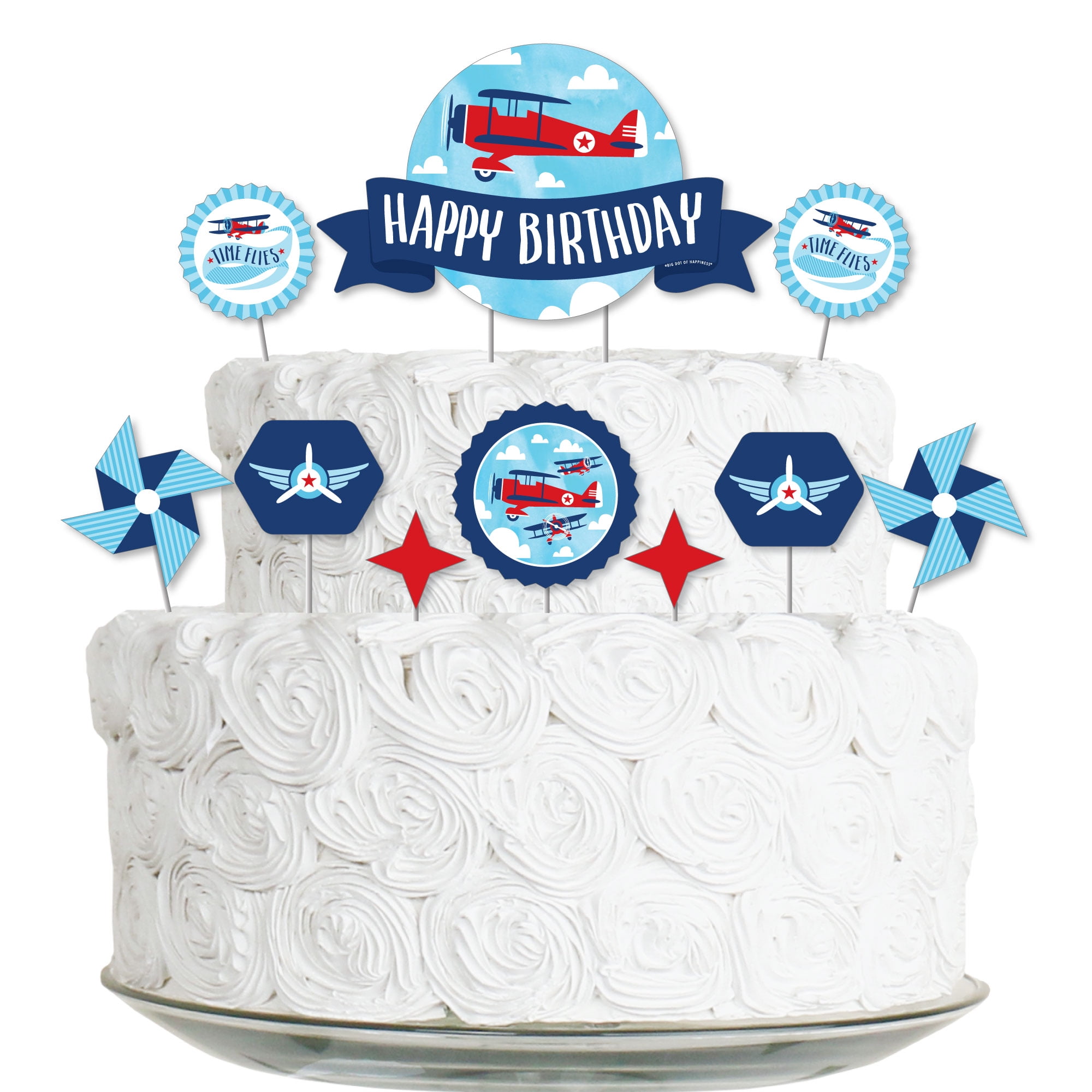 Big Dot of Happiness Taking Flight Airplane Vintage Plane Birthday