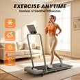 thumbnail image 6 of Walking Pad Treadmill with Handle Bar & 6% Adjustable Incline, Foldable Portable Treadmills for Home Office, Quiet Under Desk Treadmill, Silver, 6 of 11