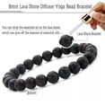 thumbnail image 5 of RSAMD 8MM Lava Stone Black Obsidian Agate Beaded Onyx Healing Men's Bracelet Set Gift-2 Pcs/set-Black+White, 5 of 9
