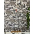 thumbnail image 3 of Dundee Deco 3D Wall Panels - Cladding, Taupe Grey Stone Look Wall Paneling, Styrofoam Facing for Interior and Exterior Applications, DIY, Set of 10, Covers 54 sq ft, 3 of 10