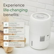 Humea Smart Evaporative Humidifier with WiFi (White) | 3L Tank, Mobile Control, Auto, Quiet, No White Dust, Nightlight | Relief for Allergy, Dry Skin, Dry Air, Sleep Issues
