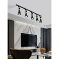 thumbnail image 4 of FSLiving Retro Style Adjustable Angle H-Type Track Head Lighting E26 Base Black Metal Mini Track Light Fixture for Gallery Cabinet Office Kitchen,Bulb and Track Not Included - 1 Lamp, 4 of 7