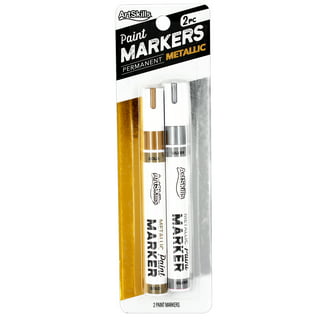 ArtSkills Metallic Markers with Color Outline, Permanent Metallic Outline  Shimmer Markers, 6 pc