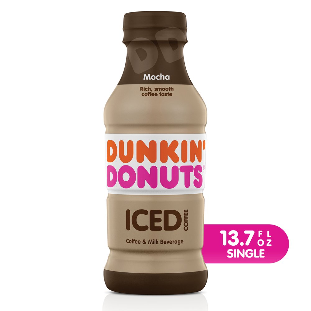 Dunkin' Donuts Mocha Iced Coffee Bottle, 13.7 fl oz