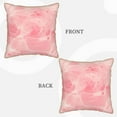 thumbnail image 3 of YFYANG Square Velvet Decorative Throw Pillow, 20"x20" Pink Watercolor Abstract Texture Pattern Sofa Bed Cushion Pillows, 3 of 7