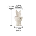 thumbnail image 3 of Easter Ceramic Bunny Egg Holder White 4x2.4in High-grade Ceramic for Dining Table Windowsill Decor Glossy Easy to Clean Egg Storage Minimalist Festive Accent, 3 of 7
