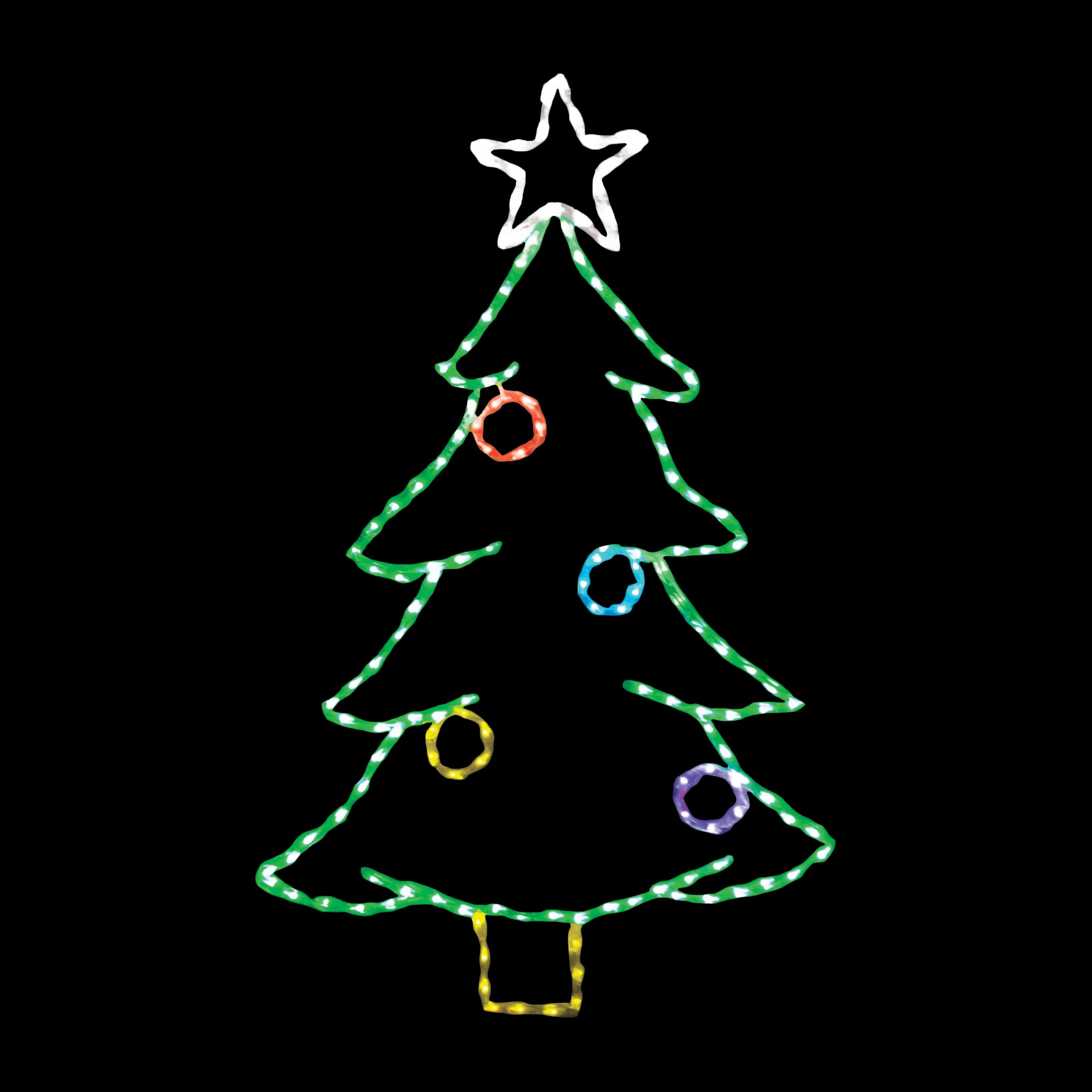 65 in. LED Christmas Tree Lighted Display 156 Bulbs