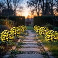 thumbnail image 5 of PoyoKee Fake Flowers, 2pcs No Watering Ground Stake Artificial Flowers for Outdoors, No-Fade Faux Fake Plants for Porch Garden Room Decor, 22 inch, 5 of 8