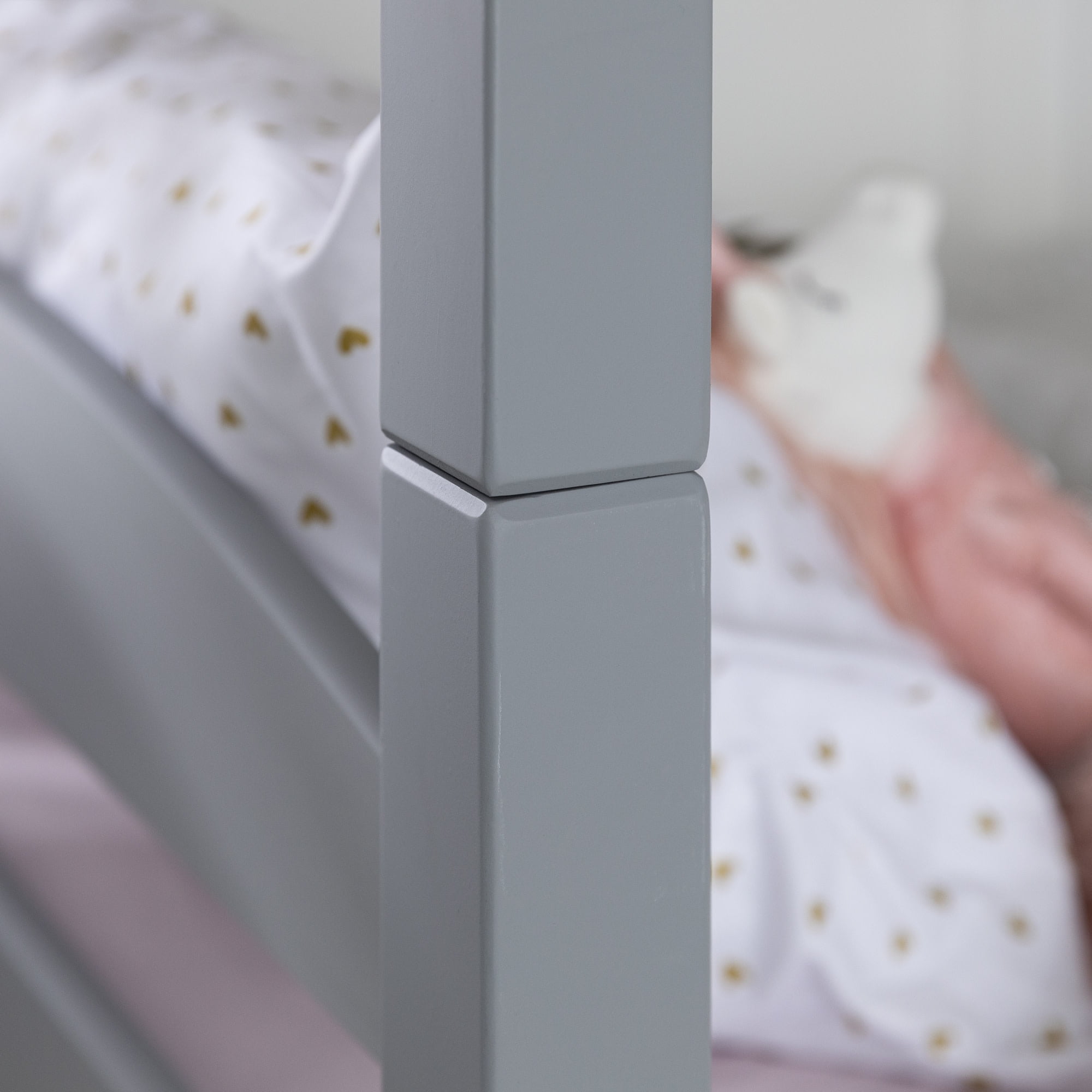 Walker Edison Transitional Twin-over-Twin Bunk Bed Frame with Trundle Bed, Grey