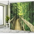 thumbnail image 5 of Ambesonne Summer Shower Curtain, Scenic View Environment, 69"Wx84"L, Khaki Green, 5 of 5