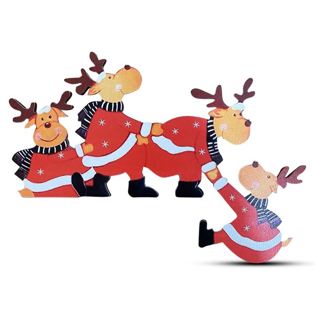 Bewildely Marco de puerta de Navidad de decoración hogar Navidad Tumbling Santa Windows decoración de esquina regalo de Año Nuevo habitación Kits de decoración para fiestas No.01 Bewildely HA008872-01