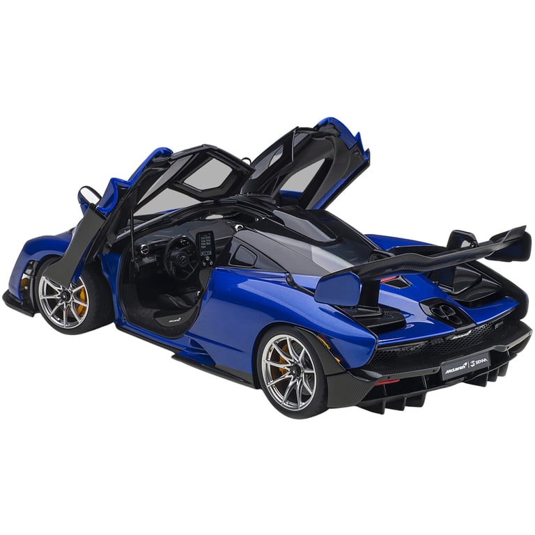 TOP SPEED McLaren Senna ミニカー 1/18 TS0246 McLaren Senna Trophy Kyanos Blue and Black with Carbon Accents 1