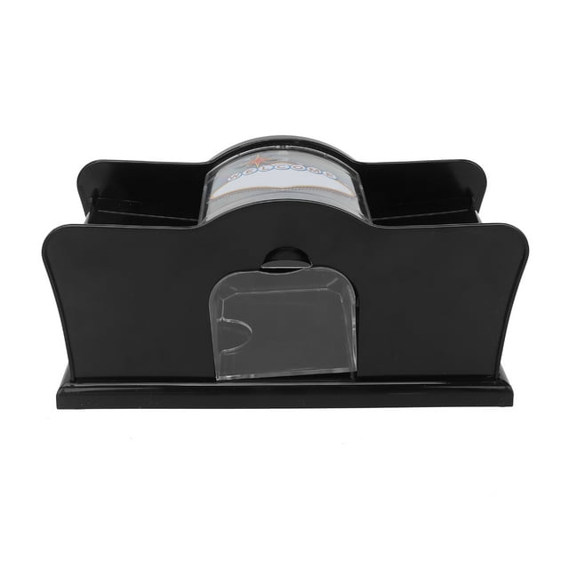 1-2 Deck Manual Card Shuffler, Silent Design, Easy to Carry for Poker, Camping, Office Use