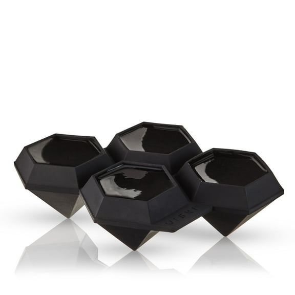 Viski Diamond Ice Cube Tray, Extra Large Diamond Ice Cube Mold, Craft Ice for Cocktails, Bar Accessories, Set of 1, Makes 4 XL Cubes
