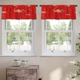 thumbnail image 2 of LALILO Kitchen Curtain Valance Watercolor With Rod Pocket Window Curtain 52"x 18" Set of 2, 2 of 7