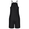 thumbnail image 6 of Liacowi Women Summer Loose Jumpsuits Shorts Solid Color V Neck Sleeveless Suspender Overalls with Pockets Plus Size S-3XL, 6 of 7